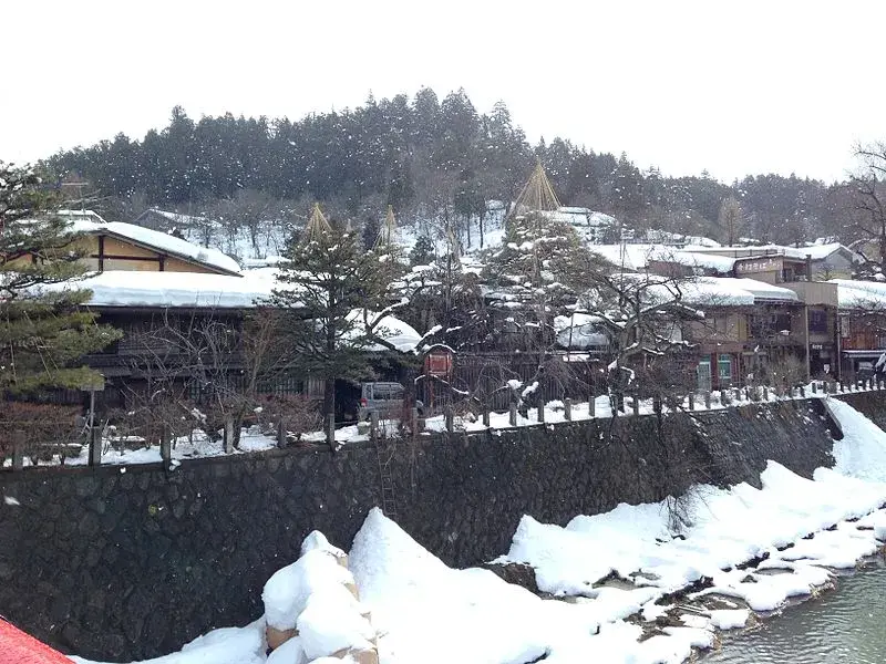 다카야마 아름다운 겨울 풍경