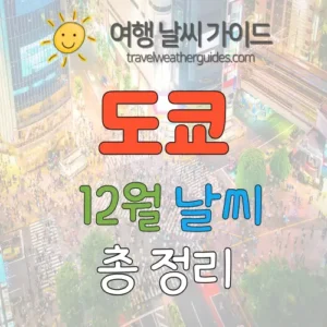 도쿄 12월 날씨