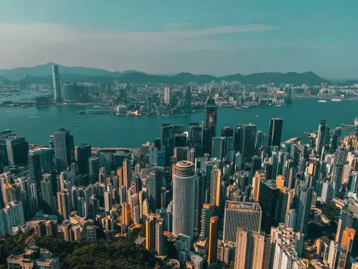 화창한-홍콩-시내-전경